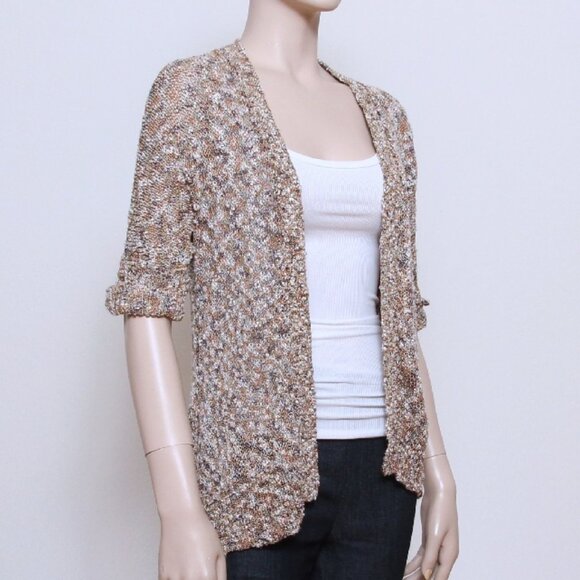 Chico's Knit Open Cardigan with Sleeve Strap Multicolors Women Size S - Picture 4 of 10